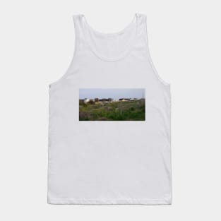 Beach huts on Kingsdown Beach Kent England Tank Top